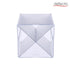 Deflecto Stackable Clear Cube Organizer with Removable Cross Style Dividers, 6 x 6 inches