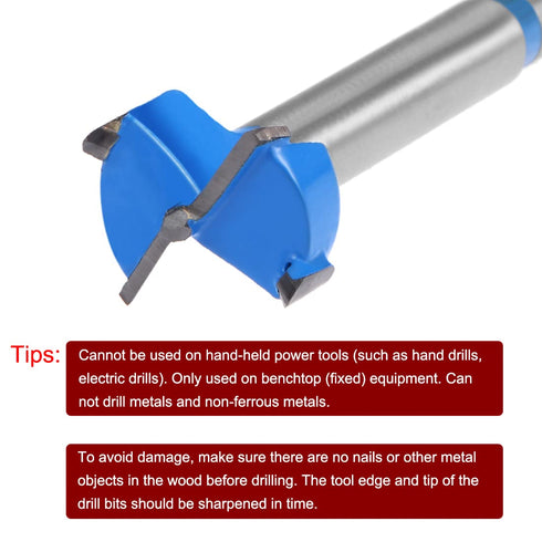 uxcell Tungsten Carbide Forstner Drill Bits 20mm (25/32") Wood Hole Saw Auger Opener, Woodworking Hinge Hole Cutter