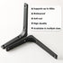 SAYAYO Black Wall Shelf Brackets, 6 x 5 Inch Iron Metal L Shaped Corner Support Brackets for DIY Floating Shelf, 4 PCS
