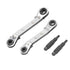 HVAC Service Wrench Set: 3/8 1/4 5/16 Ratchet Wrench with 2 Bit Adapter for Equipment Repair
