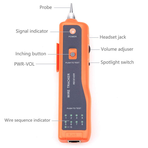Wire Tracker XQ-350 RJ45 RJ11 Finder, Telephone Network Wire LAN Cable Tester Tool