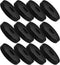 12pcs Black PVC Caster Wheel Pads with Iron Pipe Protection, Round Furniture