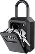 ORIA Upgraded Key Lock Box, 4 Digit Combination Lock Box with Shackle, Wall Mounted Weatherproof Key Safe