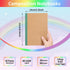 EOOUT 60 Pack A5 Kraft Notebooks, 15 Colors Lined Journal Bulk, 60 Pages for Kids Women Girls