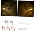 5pcs Uonlytech Scale Warm White LED Mini Wall Sconces in Antique Bronze DIY Sand Table Scene Accessories for Mini House