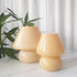 LongTN Dia5.1*H7.1 Inches) Swirl Mushroom Lamp, Translucent Glass Table Bedside Lamps Italian Style Modern Striped Desk