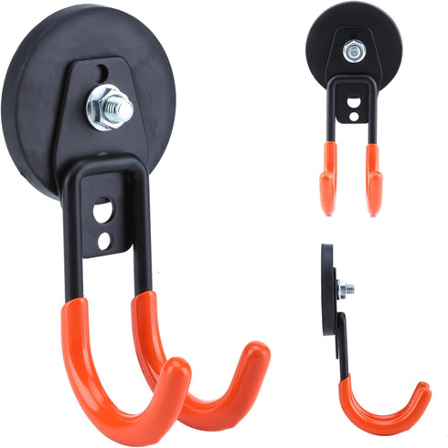 3 PCS Magnetic Garage Storage Hooks, Heavy Duty Large Magnet Hooks for Hanging Garage Tools