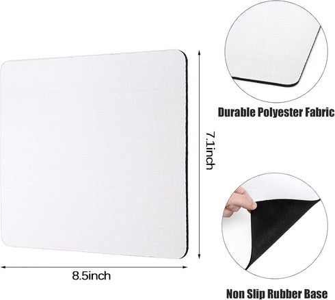 Nicunom 40 3mm Pcs Sublimation Mouse Pad Blanks, Heat Press Printing Crafts Mousepads Thick DIY Custom Mouse Pads