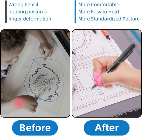 Pretwad 8 Grips for Pencil for Kids Handwriting, Pcs Pen Grips, Ergonomic Pencil Grippers Holder for Kids, Writing