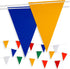 Multicolor Pennant Safety Flags, Perimeter Warning Flag Banner Line for Construction/Traffic Barrier/Parking