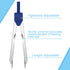 EKG Caliper ECG Calipers Measuring Tool with Ruler for Electrocardiogram Drafting, Blue, 4 Pieces