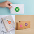 PARTH IMPEX Snowflake Stickers, Pack of 120 - 2" Large Round Gold Foil Stamping Labels for Christmas Holiday Cards