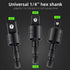Right Angle Drill Adaptor, 4-in-1 Impact Drill Bit Extension, 360 Rotatable Socket Adapter Set