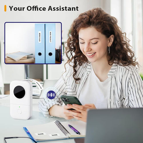 Phomemo D30 Bluetooth Wireless Mini Pocket Label Printer, Rechargeable Labeler Compatible with iPhone/Android
