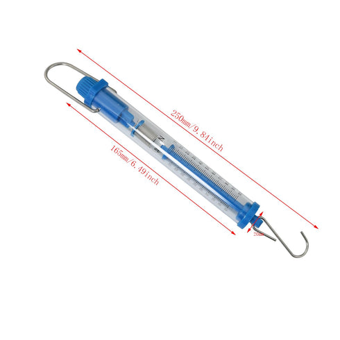 2PCS 1000g/10N Capacity Plastic Tubular Spring Scale Zeroing Capability Plastic Body Spring Balance Hanging Tube