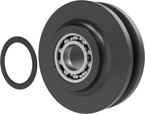ZEKOO Sliding Barn Door Hanger, Roller, Stopper, Floor Guide, Anti-Jumper Accessories for Third, Fourth Door
