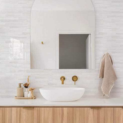 10-Sheet Seamless STICKGOO Subway Tile Peel and Stick Wall Tiles, Design Polished Dolomite Kitchen Backsplash, PVC