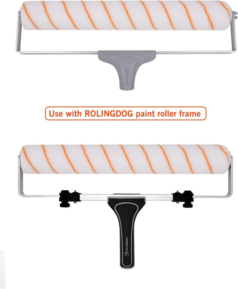 ROLLINGDOG 18" Paint Roller Covers - Large Sleeves for Ceiling, Wall, Floor, Decks Painting (Pack of 3)