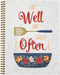 Softcover Eat Well 8.5" x 11" Recipe Spiral Notebook/Journal, 120 Recipe Pages, Durable Cover, Gold Wire-o Spiral