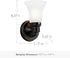 1-Light Dimmable 8.25 5.1 60W Bulb, 505115 Design House Village Traditional Indoor Wall Sconce, Frosted Flute Glass