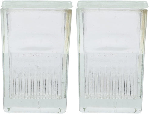 ULTECHNOVO 2 Pcs Glass Staining Jar Laboratory Material, 9-Slide Staining Tank with Lids