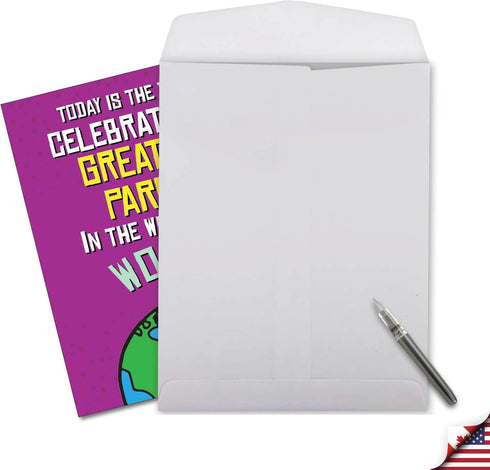 NobleWorks Jumbo Happy Father's Day Card (8.5 x 11 Inch) - Funny Cartoons, Dad Humor Greeting Notecard - Greatest Parent