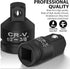 2PCS Impact Socket Adapter and Reducer Set, 1/2" to 3/8" & 3/8" to 1/2" Impact Adapter Set for Mechanic Tools