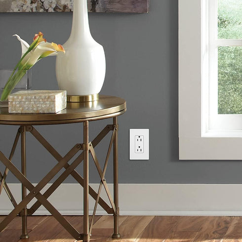 Lutron Claro 15 Amp Duplex Outlet, CAR-15-IV, 125 Volts, Ivory