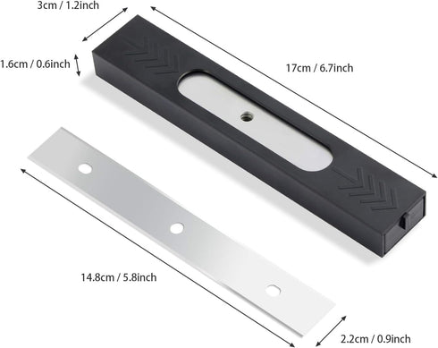 6 inch Pack 25 EHDIS Razor Blades Paint Scraper Replacement Stainless Steel Blades for Window Scrapers, Double Edged