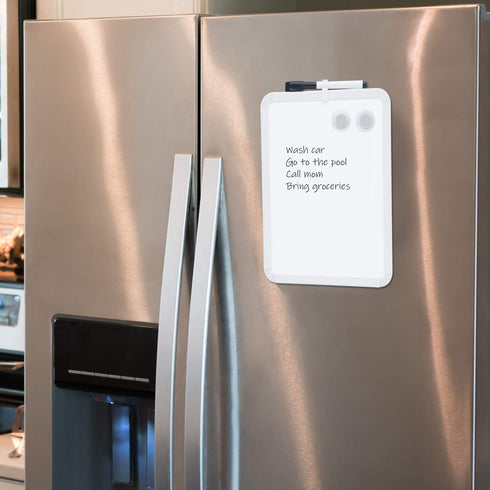 PTY Magnetic Dry Erase White Board, 8.5" x 11", with Marker and 2 Magnets, Small Whiteboard for School Office