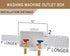 Washing Machine Outlet Box Sweat Thread with 2 inch Central Drain, 1/2 inch Thread, Connection for Hoses