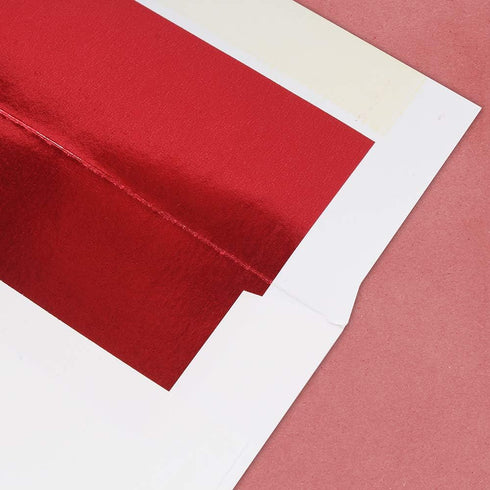 JAM PAPER A6 Foil Lined Invitation Envelopes - 50/Pack - 4 3/4 x 6 1/2 - White with Red Foil