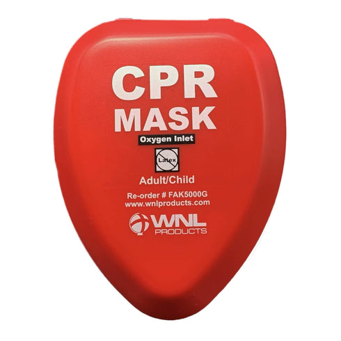 WNL Products CPR Rescue Mask, Adult/Child Pocket Resuscitator, Hard Case Kit