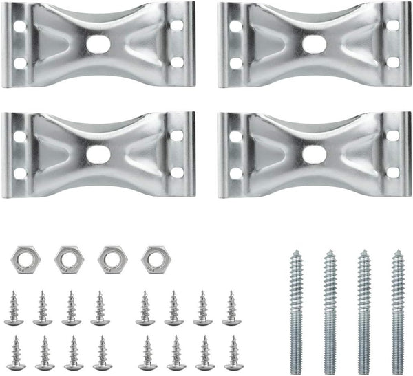 POWERTEC Kerf Mount Corner Bracket 4PK w/Mounting Hardware, Corner Braces for Coffee
