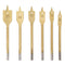 uxcell Spade Drill Bits for Wood, Paddle Flat Bit, 10 12 16 18 20 25 mm Hex Shank, High Speed Steel 6in1 Set