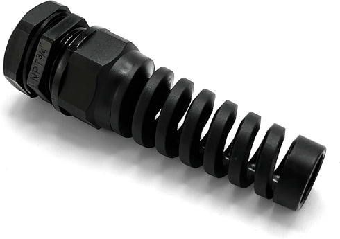 MGI SpeedWare 3/4" NPT Flexible Cable Gland, Spiral Pigtail Cord Grip Strain Relief (2-Pack)