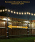 Sprimden 10FT String Light Poles for Outdoor Decor, Sturdy Light Pole with Fence Brackets, Adjustable Metal Posts