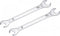 uxcell Thin Open End Wrench, 8mm x 10mm Metric, Mirror-Chrome Plated High Carbon Steel, 2 Pcs for Repairs