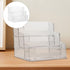 SEWACC Business Card Holder, Acrylic 3 Tier Organizer Box for Cards, Desk Organizers