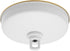 Aspen Creative 21527-21 White,5-1/8 Diameter,23mm Ceiling Canopy Kit with Warm Brass Trim for Chandelier and Pendant