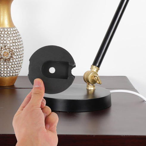 3.34In Kichvoe Weighted Floor Lamp Base Replacement Round Cast Iron Loader for Desk Lamp Stand Stable Light Holder