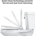19 Inch Toilet Seat Cover,Elongated Toilet Seat with Quick-Release Design, Fits Toilets, Durable PP Material