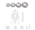 cSeao 110pcs Stainless Steel Finishing Cup Countersunk Washers Assortment Kit - 6#/8#/10#/12#