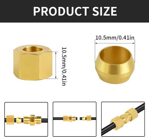 MuHize Compression Union Fittings, Upgraded 5/16" Compression Tube Fitting for Leakproof Connection, Pack of 4
