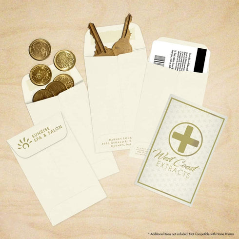 LUXPaper #1 Coin Envelopes | 2 1/4" x 3 1/2" | Natural Linen | 50 Qty, 80lb. Text