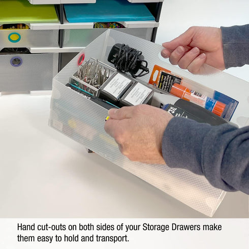 TierDrop Desktop Organizer Storage Drawers - Clear the Clutter and Keep Desk Accessories Organized (Set of 2)