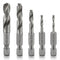 NEIKO 11402A Stubby Drill Bit Set for Metal, 5 Piece 1/4" Quick Change Hex Shank, M2 High Speed Steel