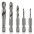 NEIKO 11402A Stubby Drill Bit Set for Metal, 5 Piece 1/4" Quick Change Hex Shank, M2 High Speed Steel