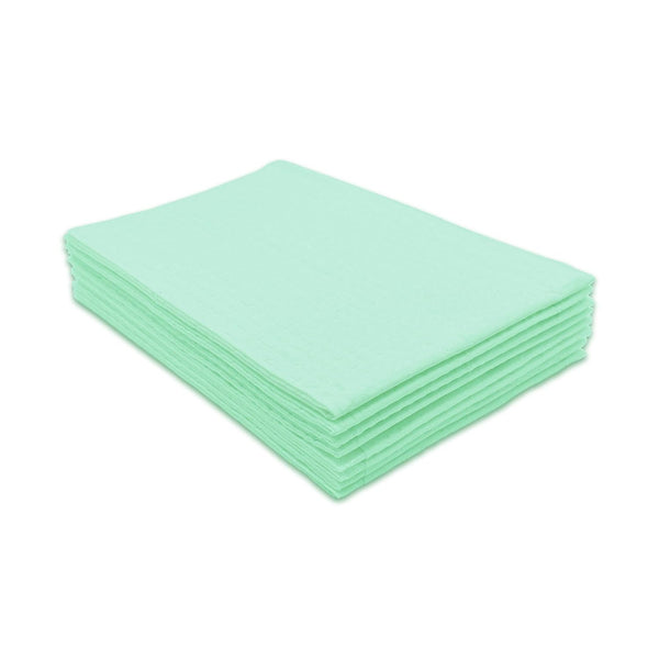 TIDI 917462 Choice Dental Bib, Green, 3 Layers, 13 W x 18