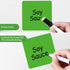 Dry Erase Sticky Notes, Reusable Label Stickers for Organizing Storage Bins, Removable & Washable (4"x4", 12 Sheets)